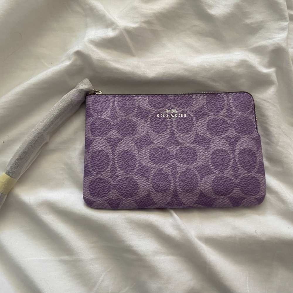 Coach Lavender Signature Wristlet